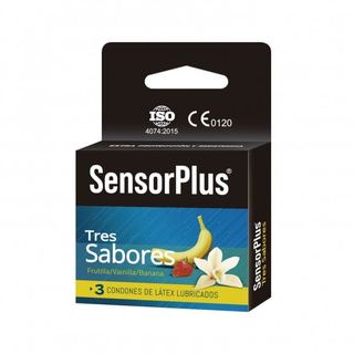 Carta Sex Shop Sensor Plus - tres sabores